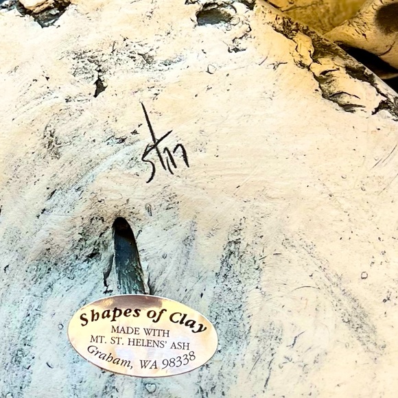 Vintage Shapes Of Clay End Of The Trail Stan Langtwait Mt St Helens Ash Indian - Picture 5 of 10